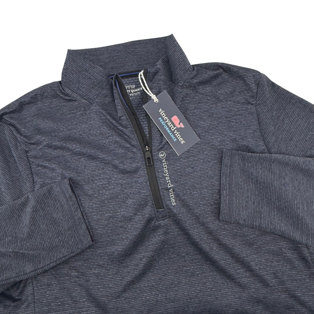 Vineyard Vines Mens Size L Sankaty Quarter Zip Performance Pullover Navy NEW